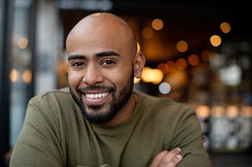African American man smiling